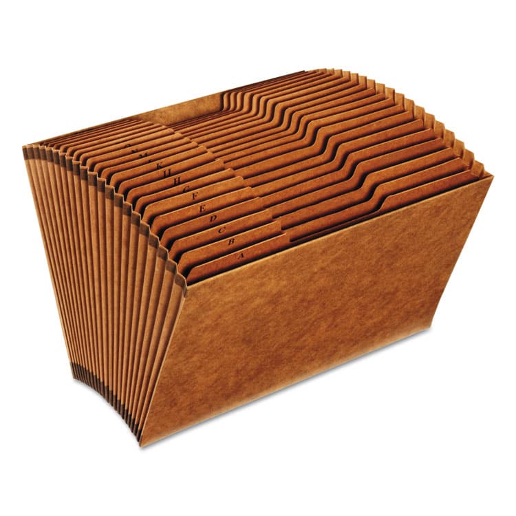 TOPS BUSINESS FORMS Heavy-Duty Open-Top Expanding Stadium File, 21 Sections, 1/3-Cut Tabs, Legal Size, Redrope (PFXR219AHD)