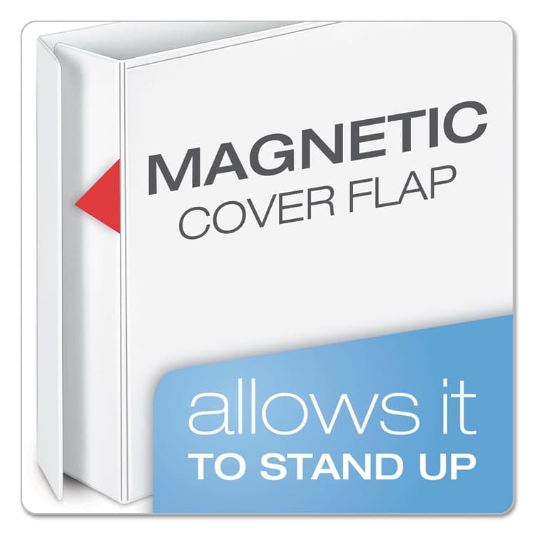 CARDINAL BRANDS . FreeStand Easy Open Locking Slant-D Ring Binder, 3 Rings, 4" Capacity, 11 x 8.5, White (CRD43140CB) thumbnail 2