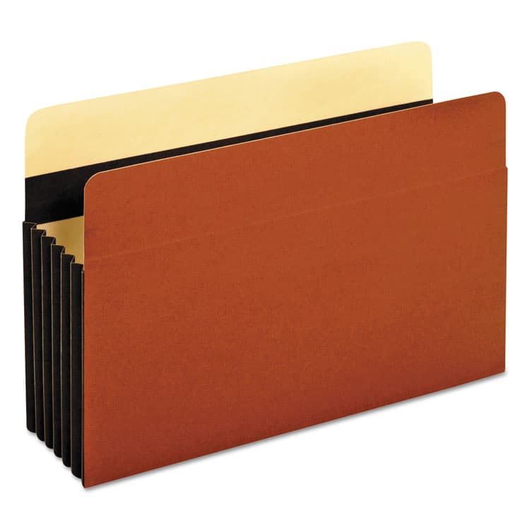 TOPS BUSINESS FORMS Heavy-Duty File Pockets, 5.25" Expansion, Legal Size, Redrope, 10/Box (PFXC1536GHD)