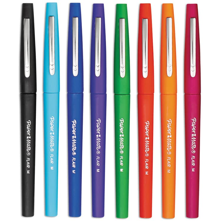 SANFORD Point Guard Flair Felt Tip Porous Point Pen, Stick, Bold 1.4 mm, Assorted Ink and Barrel Colors, 48/Pack (PAP4651) thumbnail 2