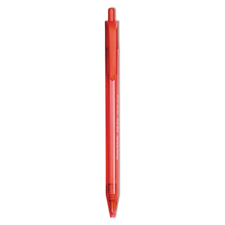 SANFORD InkJoy 100 RT Ballpoint Pen, Retractable, Medium 1 mm, Red Ink, Translucent Red Barrel, Dozen (PAP1951252)