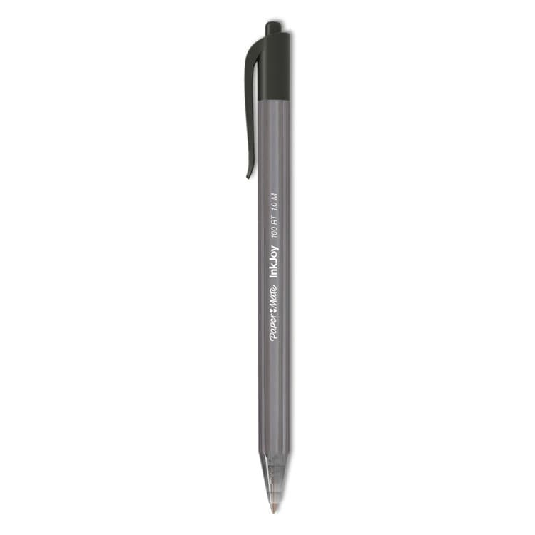 SANFORD InkJoy 100 RT Ballpoint Pen, Retractable, Medium 1 mm, Black Ink, Smoke/Black Barrel, 20/Pack (PAP1951395)