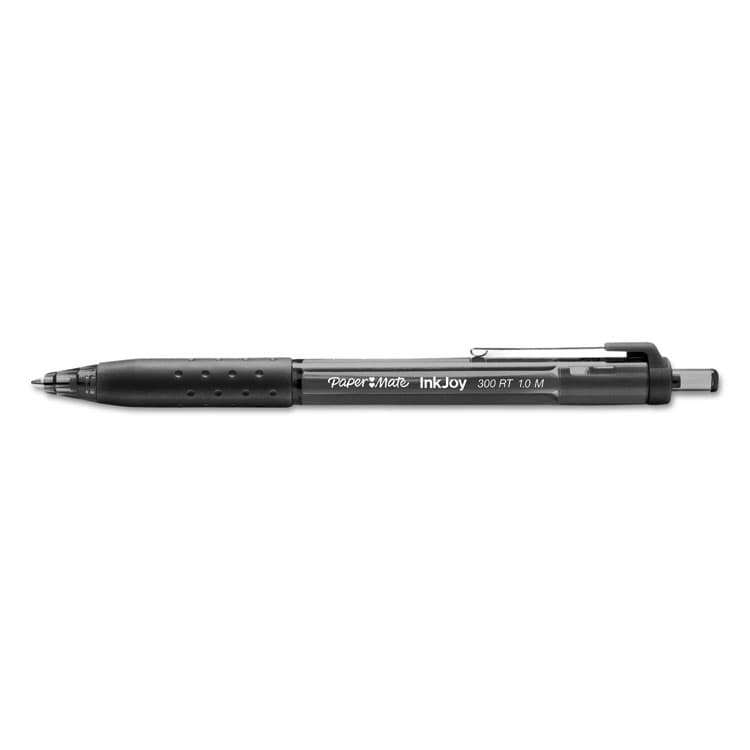 SANFORD InkJoy 300 RT Ballpoint Pen, Retractable, Medium 1 mm, Black Ink, Black Barrel, 36/Box (PAP1951378) thumbnail 4