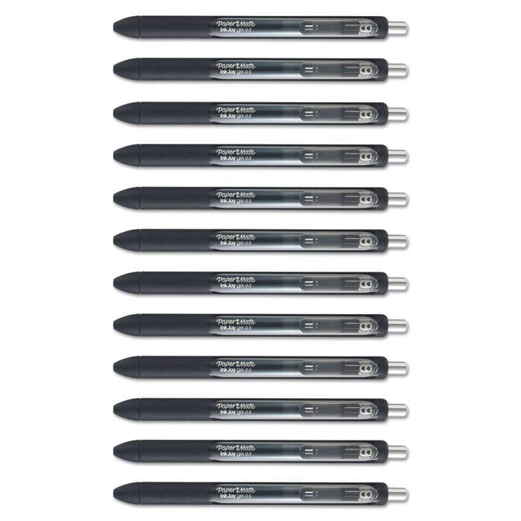 SANFORD InkJoy Gel Pen, Retractable, Fine 0.5 mm, Black Ink, Black Barrel, Dozen (PAP1951720) thumbnail 3