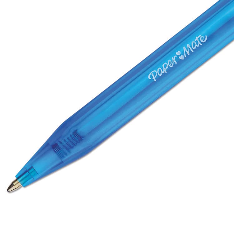 SANFORD InkJoy 100 RT Ballpoint Pen, Retractable, Medium 1 mm, Blue Ink, Translucent Blue Barrel, Dozen (PAP1951253) thumbnail 4