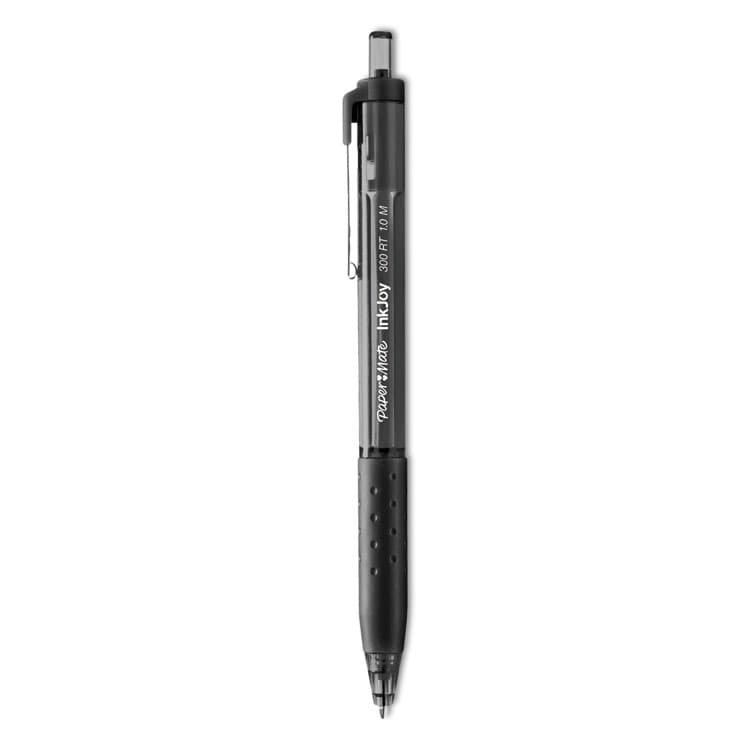 SANFORD InkJoy 300 RT Ballpoint Pen, Retractable, Medium 1 mm, Black Ink, Black Barrel, Dozen (PAP1951260) thumbnail 2