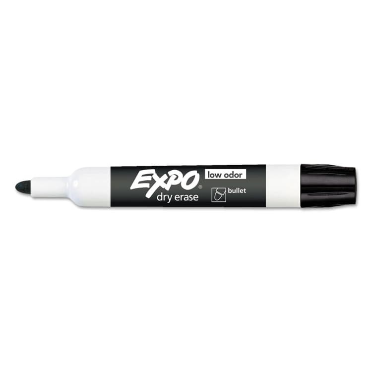 SANFORD Low-Odor Dry-Erase Marker, Medium Bullet Tip, Black, Dozen (SAN82001A) thumbnail 3