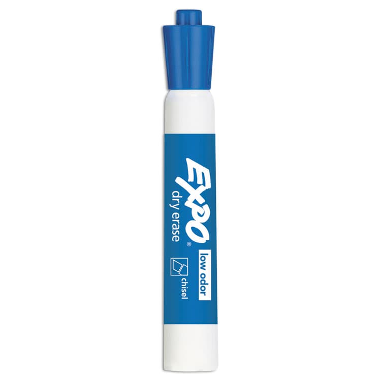 SANFORD Low-Odor Dry-Erase Marker, Broad Chisel Tip, Blue, Dozen (SAN80003A) thumbnail 2