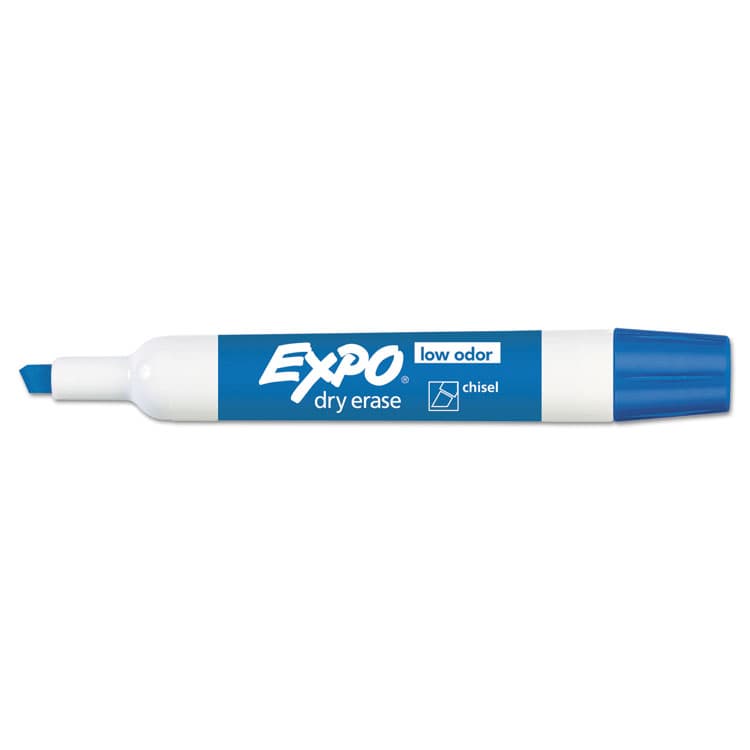 SANFORD Low-Odor Dry-Erase Marker, Broad Chisel Tip, Blue, Dozen (SAN80003A) thumbnail 3