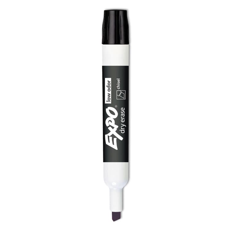 SANFORD Low-Odor Dry-Erase Marker, Broad Chisel Tip, Black, Dozen (SAN80001A) thumbnail 2