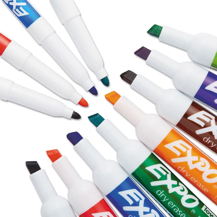 SANFORD Low-Odor Dry Erase Marker, Eraser and Cleaner Kit, Medium Assorted Tips, Assorted Colors, 12/Set (SAN80054A) thumbnail 4