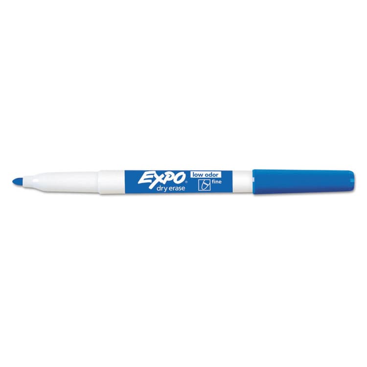 SANFORD Low-Odor Dry-Erase Marker, Fine Bullet Tip, Blue, Dozen (SAN86003A) thumbnail 3