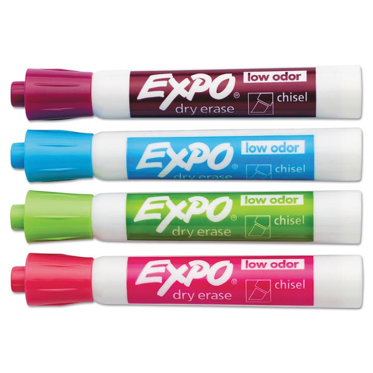 SANFORD Low-Odor Dry-Erase Marker, Broad Chisel Tip, Assorted Pastel Colors, 4/Set (SAN81029A) thumbnail 3