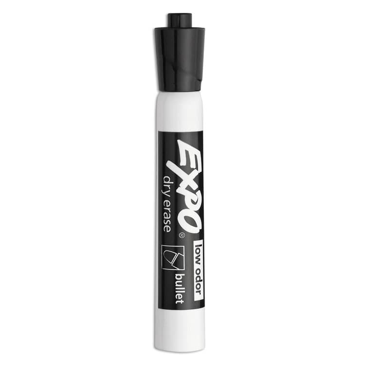 SANFORD Low-Odor Dry-Erase Marker, Medium Bullet Tip, Black, Dozen (SAN82001A) thumbnail 2