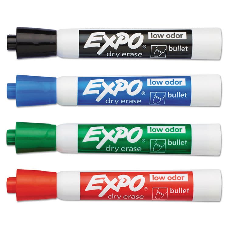 SANFORD Low-Odor Dry-Erase Marker, Medium Bullet Tip, Assorted Colors, 4/Set (SAN82074A) thumbnail 2