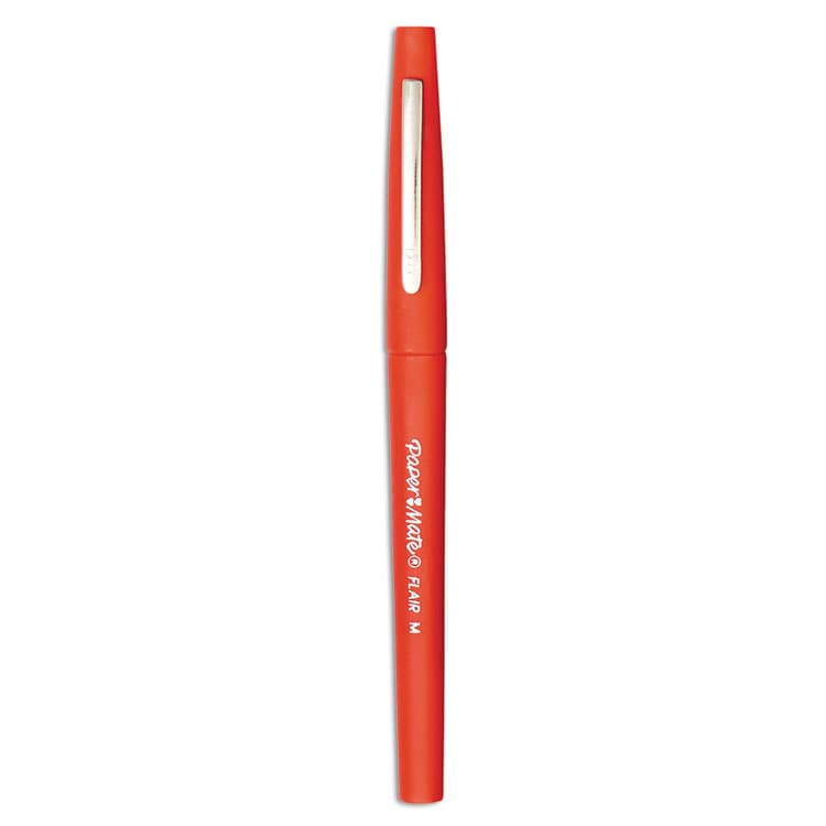 SANFORD Point Guard Flair Felt Tip Porous Point Pen, Stick, Medium 0.7 mm, Red Ink, Red Barrel, Dozen (PAP8420152) thumbnail 2