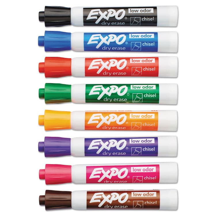 SANFORD Low-Odor Dry-Erase Marker, Broad Chisel Tip, Assorted Colors, 8/Set (SAN80078A) thumbnail 2