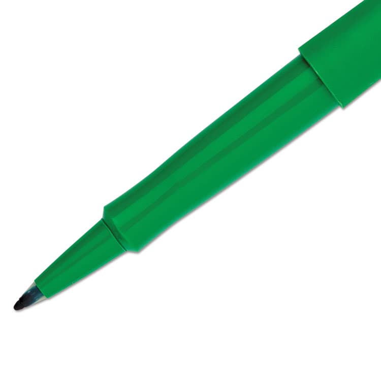 SANFORD Point Guard Flair Felt Tip Porous Point Pen, Stick, Medium 0.7 mm, Green Ink, Green Barrel, Dozen (PAP8440152) thumbnail 3