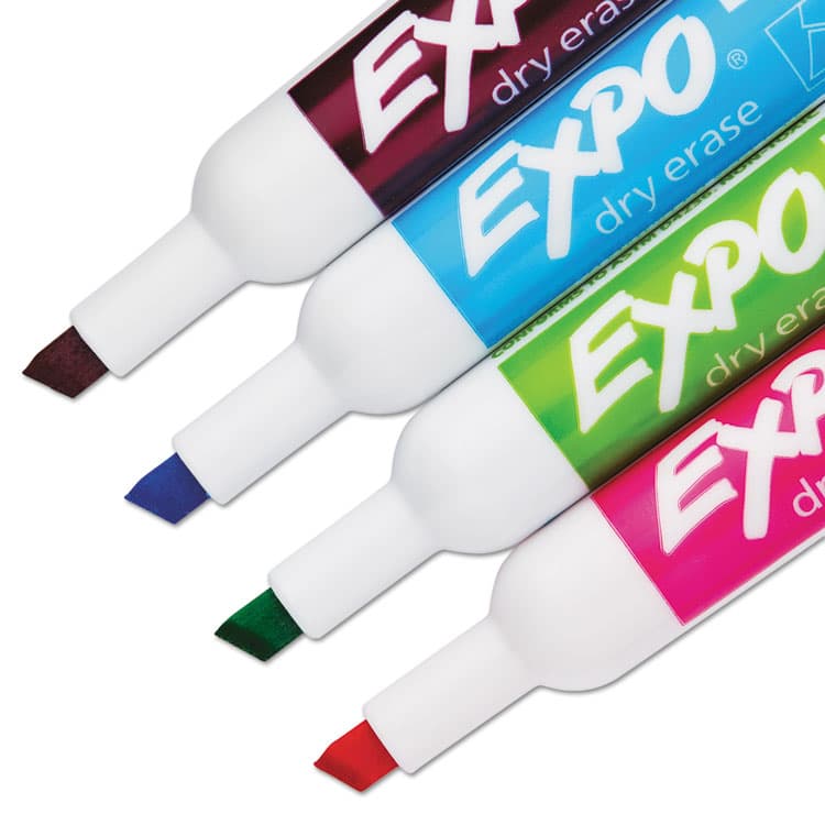 SANFORD Low-Odor Dry-Erase Marker, Broad Chisel Tip, Assorted Pastel Colors, 4/Set (SAN81029A) thumbnail 4