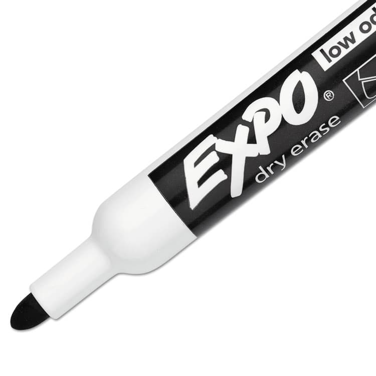 SANFORD Low-Odor Dry-Erase Marker, Medium Bullet Tip, Black, Dozen (SAN82001A) thumbnail 4