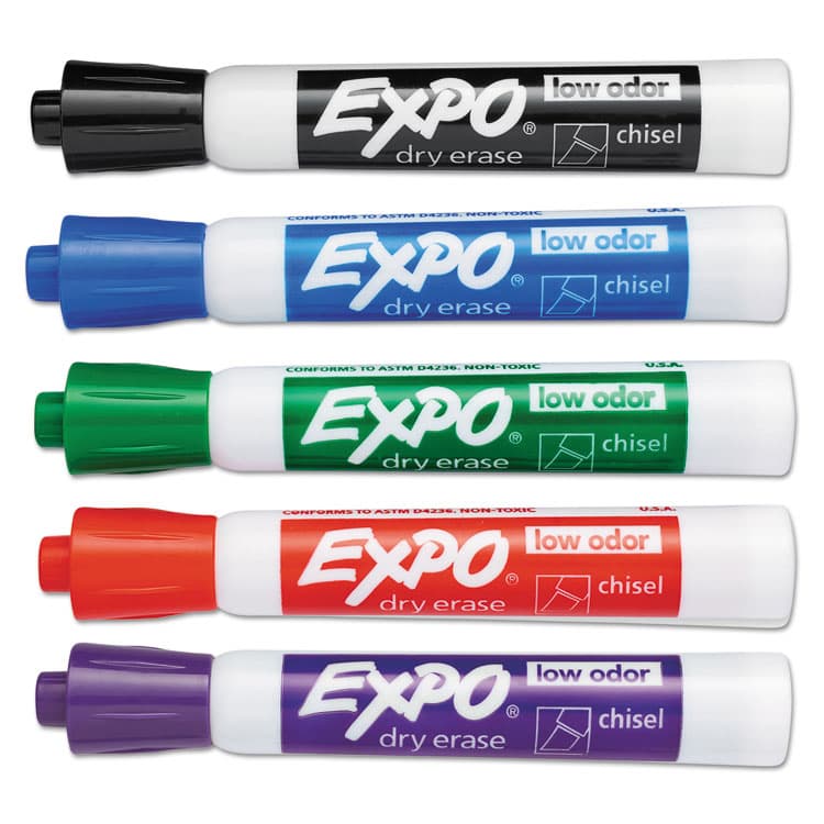 SANFORD Low-Odor Dry-Erase Marker Value Pack, Broad Chisel Tip, Assorted Colors, 36/Box (SAN1921061A) thumbnail 2