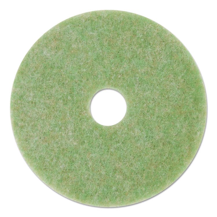 3M/COMMERCIAL TAPE DIV. Low-Speed TopLine Autoscrubber Floor Pads 5000, 19" Diameter, Green/Orange, 5/Carton (MMM18051)