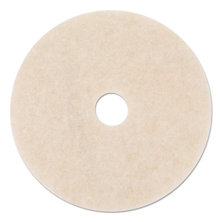 3M/COMMERCIAL TAPE DIV. Ultra High-Speed TopLine Floor Burnishing Pads 3200, 17" Diameter, White/Amber, 5/Carton (MMM18063)