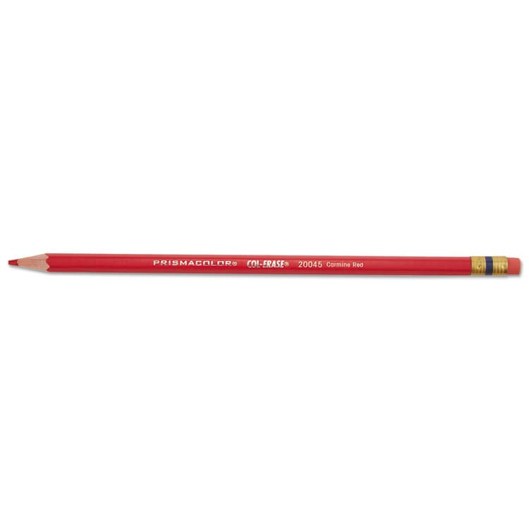 SANFORD Col-Erase Pencil with Eraser, 0.7 mm, 2B, Carmine Red Lead, Carmine Red Barrel, Dozen (SAN20045) thumbnail 3