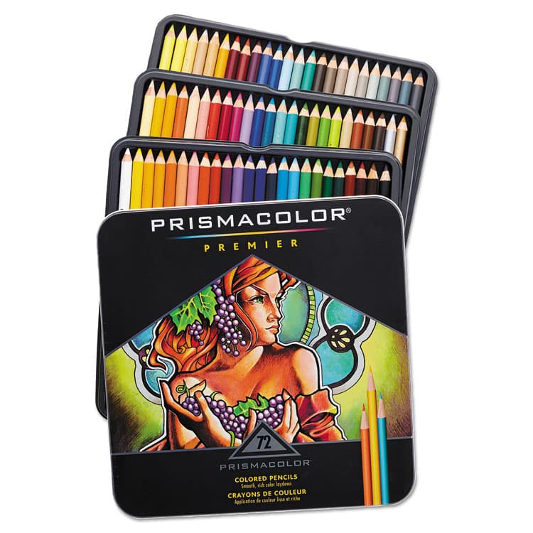 SANFORD Premier Colored Pencil, 0.7 mm, 2H (#4), Assorted Lead and Barrel Colors, 72/Pack (SAN3599TN)