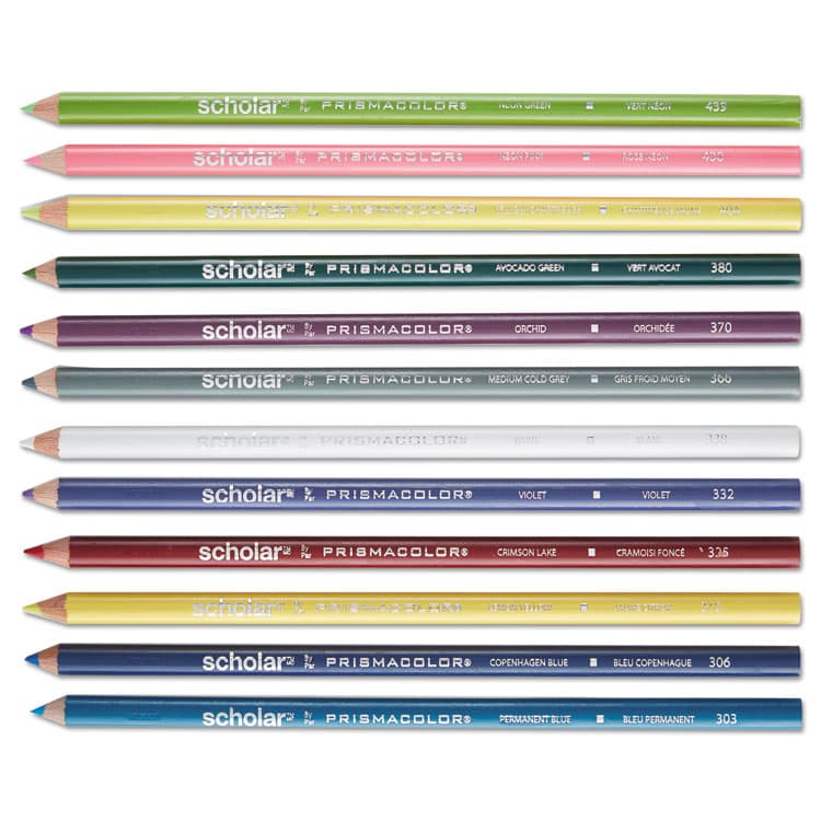 SANFORD Scholar Colored Pencil Set, 3 mm, 2B, Assorted Lead and Barrel Colors, Dozen (SAN92804) thumbnail 3