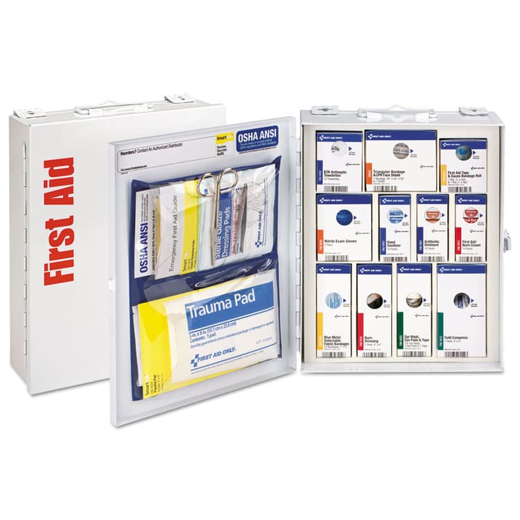 FIRST AID ONLY, . ANSI 2015 SmartCompliance Food Service First Aid Cabinet for 25 People, without Medication, 94 Pieces, Metal Case (FAO90658021) thumbnail 2