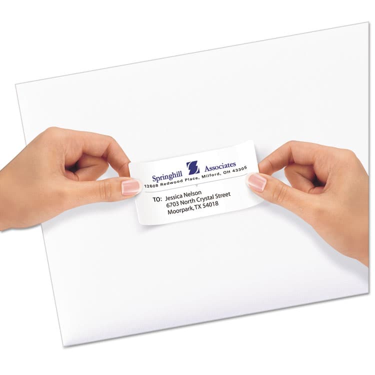 AVERY PRODUCTS CORPORATION Repositionable Address Labels w/Sure Feed, Inkjet/Laser, 2 x 4, White, 250/Box (AVE58163) thumbnail 2