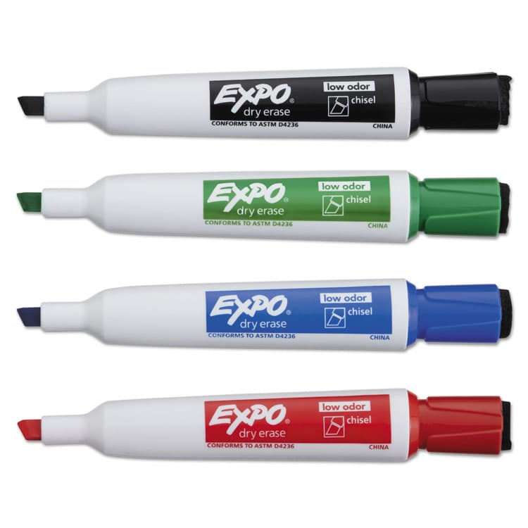 SANFORD Magnetic Dry Erase Marker, Broad Chisel Tip, Assorted Colors, 4/Pack (SAN1944728) thumbnail 3