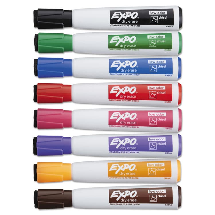 SANFORD Magnetic Dry Erase Marker, Broad Chisel Tip, Assorted Colors, 8/Pack (SAN1944741) thumbnail 2