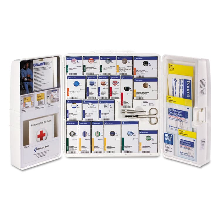 FIRST AID ONLY, . ANSI 2021 SmartCompliance General Business First Aid Station for 50 People, with Medication, 242 Pieces, Plastic Case (FAO90608021) thumbnail 2