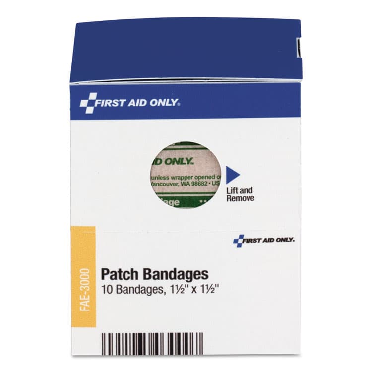 FIRST AID ONLY, . SmartCompliance Patch Bandages, 1.5 x 1.5, 10/Box (FAOFAE3000) thumbnail 2