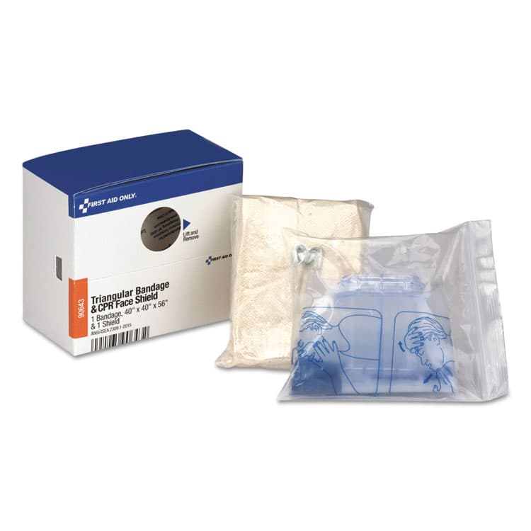 FIRST AID ONLY, . Triangular Sling/Bandage and CPR Mask, 2 Pieces (FAO90643)