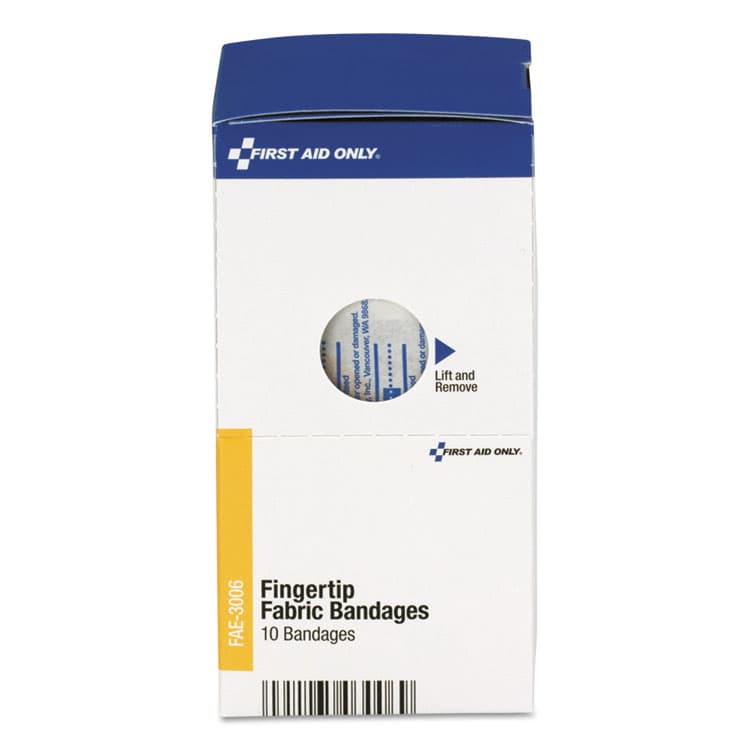 FIRST AID ONLY, . SmartCompliance Fingertip Bandages, 1.88 x 2, 10/Box (FAOFAE3006) thumbnail 2