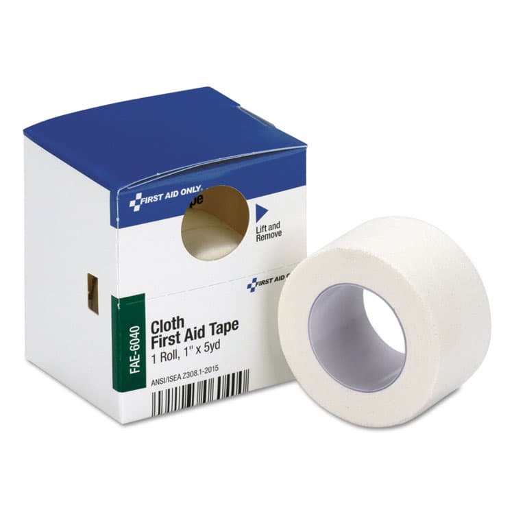 FIRST AID ONLY, . First Aid Tape, Acrylic/Cloth, 1" x 5 yds, White (FAOFAE6040)