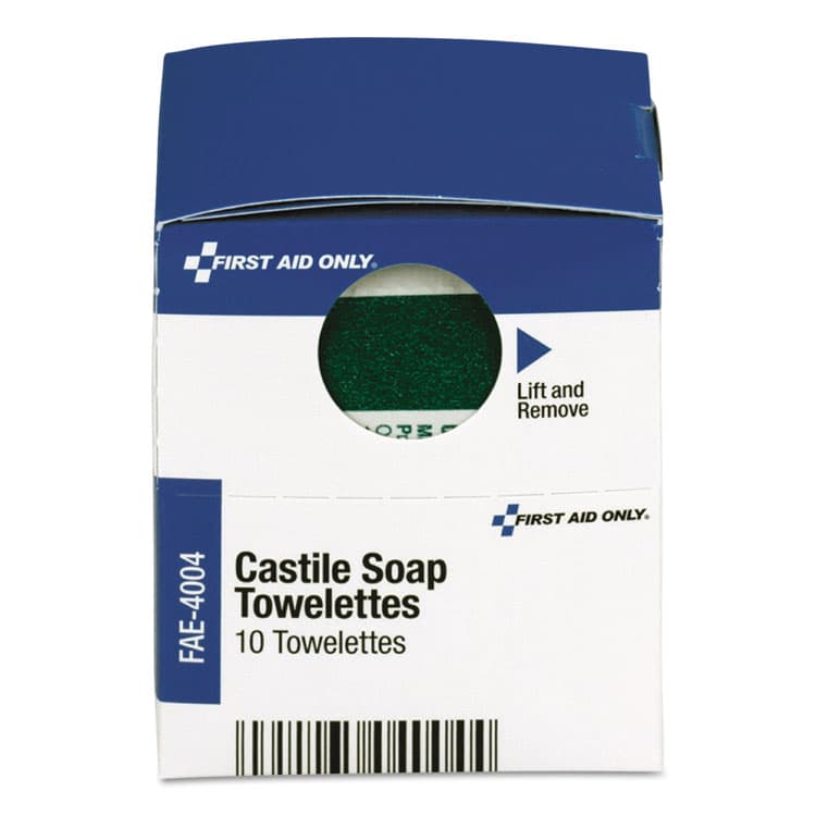 FIRST AID ONLY, . SmartCompliance Castile Soap Towelettes, 10/Box (FAOFAE4004) thumbnail 2