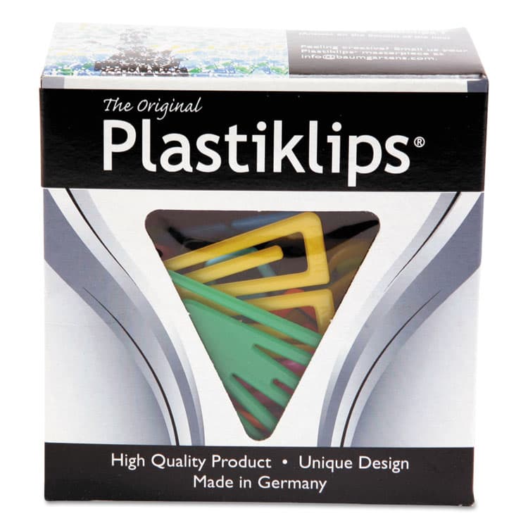 BAUMGARTENS Plastiklips Paper Clips, Extra Large, Smooth, Assorted Colors, 50/Box (BAULP1700) thumbnail 4