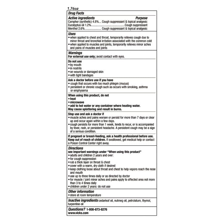 PROCTER & GAMBLE VapoRub, 1.76 oz Jar, 36/Carton (PGC00361) thumbnail 2