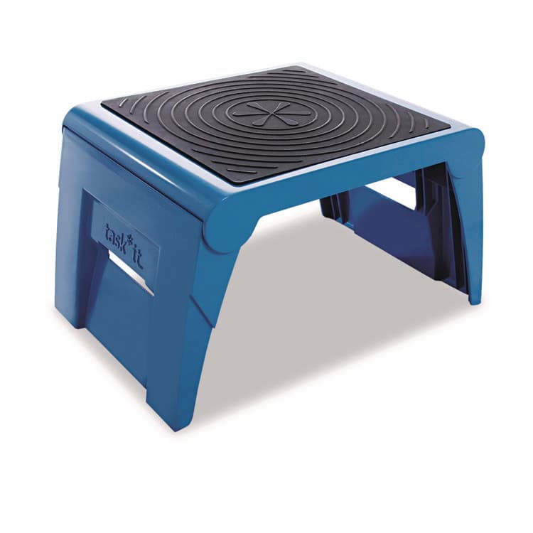 CRAMER Folding Step Stool, 1-Step, 300 lb Capacity, 14 x 11.25 x 9.75, Blue (CRA50051PK63)