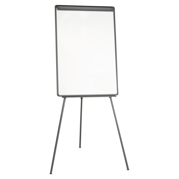 BI-SILQUE VISUAL COMMUNICATION PRODUCTS Basic Tripod Melamine Presentation Easel, 22.5" x 42", White Surface, Black Plastic/Steel Frame (BVCEA2300045) thumbnail 3