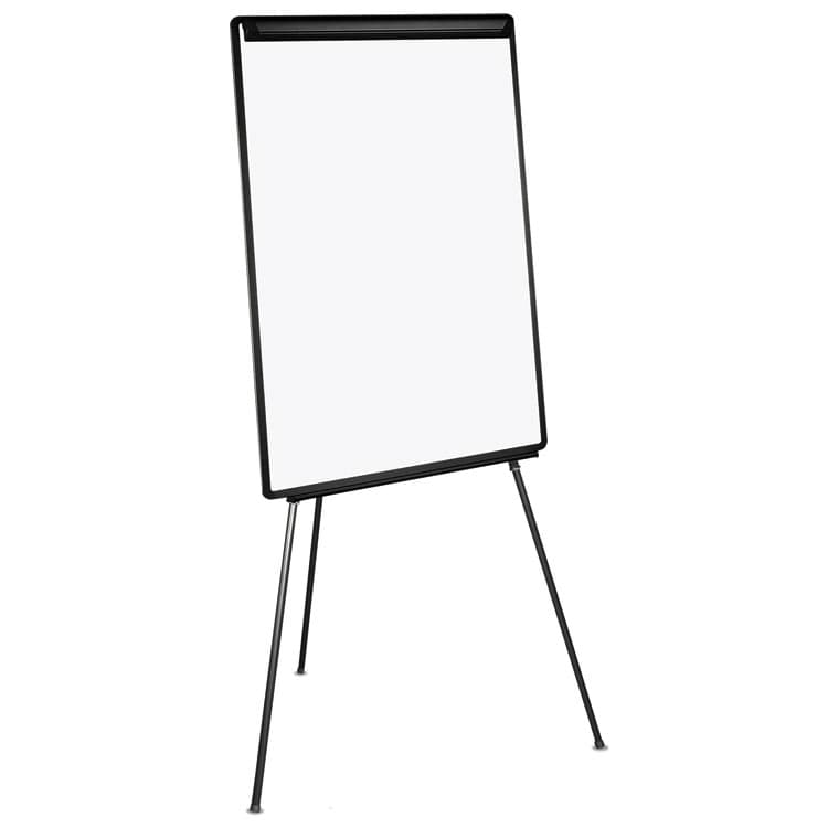 BI-SILQUE VISUAL COMMUNICATION PRODUCTS Basic Tripod Melamine Presentation Easel, 22.5" x 42", White Surface, Black Plastic/Steel Frame (BVCEA2300045) thumbnail 4