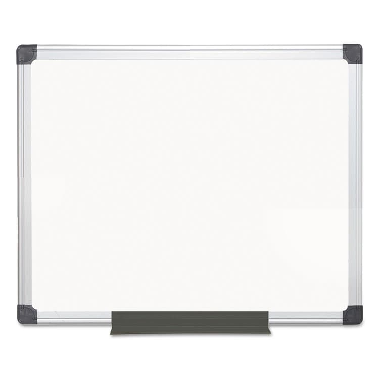 BI-SILQUE VISUAL COMMUNICATION PRODUCTS Value Melamine Dry Erase Board, 24" x 36", White Surface, Satin Aluminum Frame (BVCMA0312170MV)