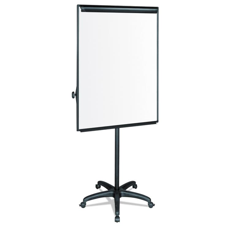 BI-SILQUE VISUAL COMMUNICATION PRODUCTS Silver Easy Clean Dry Erase Mobile Presentation Easel, 27.5" x 39", White Surface, Black Aluminum/Steel Frame (BVCEA4800055) thumbnail 2