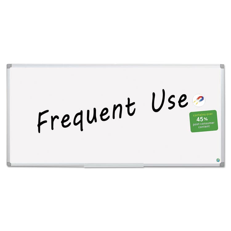 BI-SILQUE VISUAL COMMUNICATION PRODUCTS Earth Gold Ultra Magnetic Dry Erase Boards, 96" x 48", White Surface, Satin Aluminum Frame (BVCMA2107790) thumbnail 2