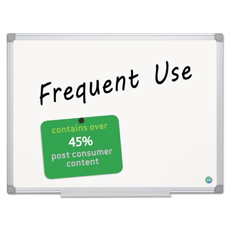 BI-SILQUE VISUAL COMMUNICATION PRODUCTS Earth Gold Ultra Magnetic Dry Erase Boards, 48" x 72", White Surface, Satin Aluminum Frame (BVCMA2707790) thumbnail 2