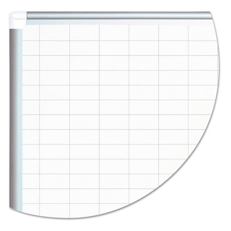 BI-SILQUE VISUAL COMMUNICATION PRODUCTS Gridded Magnetic Steel Dry Erase Project Planning Board, 2" x 3" Cells, 48" x 36", White Surface, Satin Aluminum Frame (BVCMA0593830) thumbnail 4
